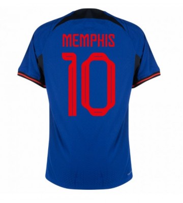 Maillot de foot Pays-Bas Memphis Depay #10 Extérieur Monde 2022 Manches Courte